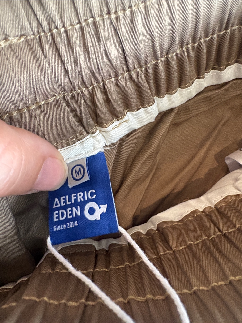 Nwt Aelfric Eden Pants Khaki Drawstring Parachute Balloon Pants Size M — image 2 of 8